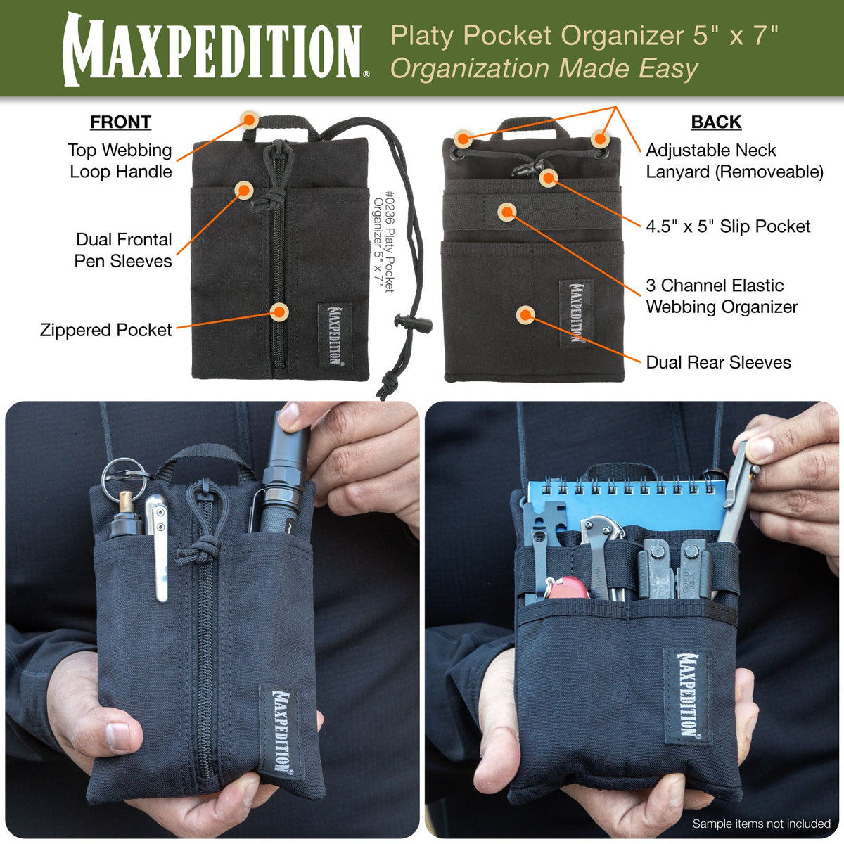 Platy Pocket Organizer 5" x 7"