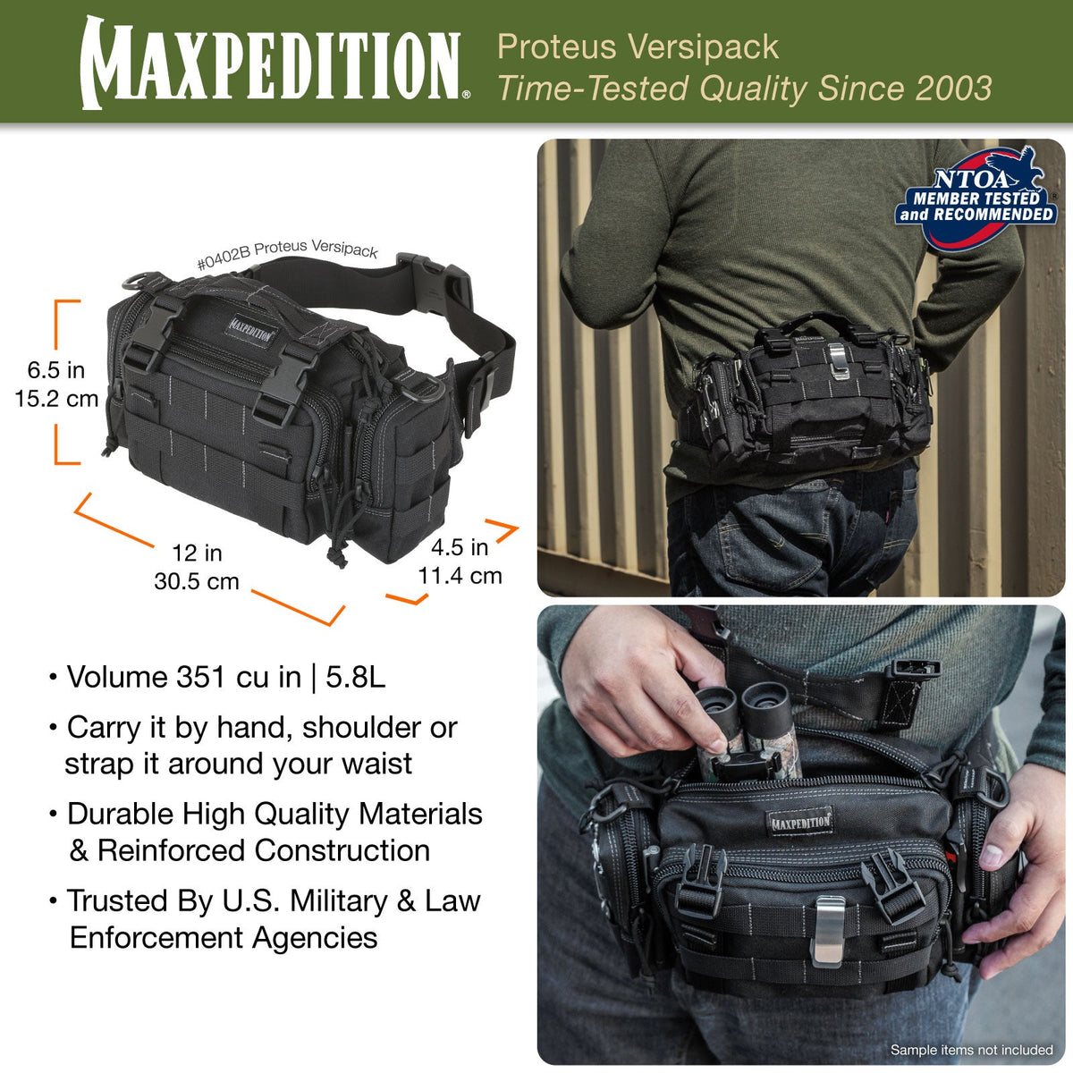 Proteus Versipack (Buy 1 Get 1 Free. Mix and Match in Multiples of 2. All Sales Final.)
