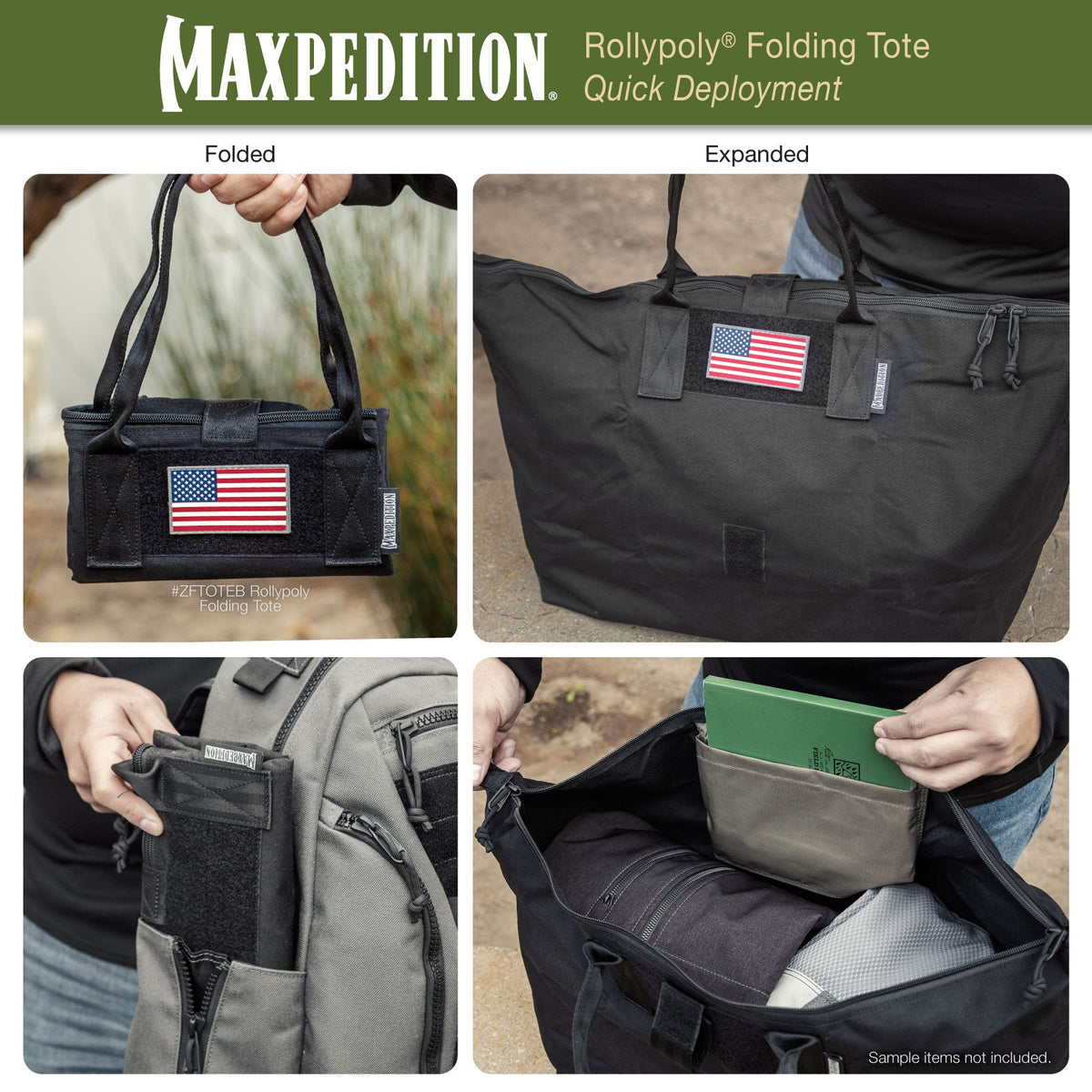 Rollypoly Folding Tote (CLOSEOUT SALE. FINAL SALE.)
