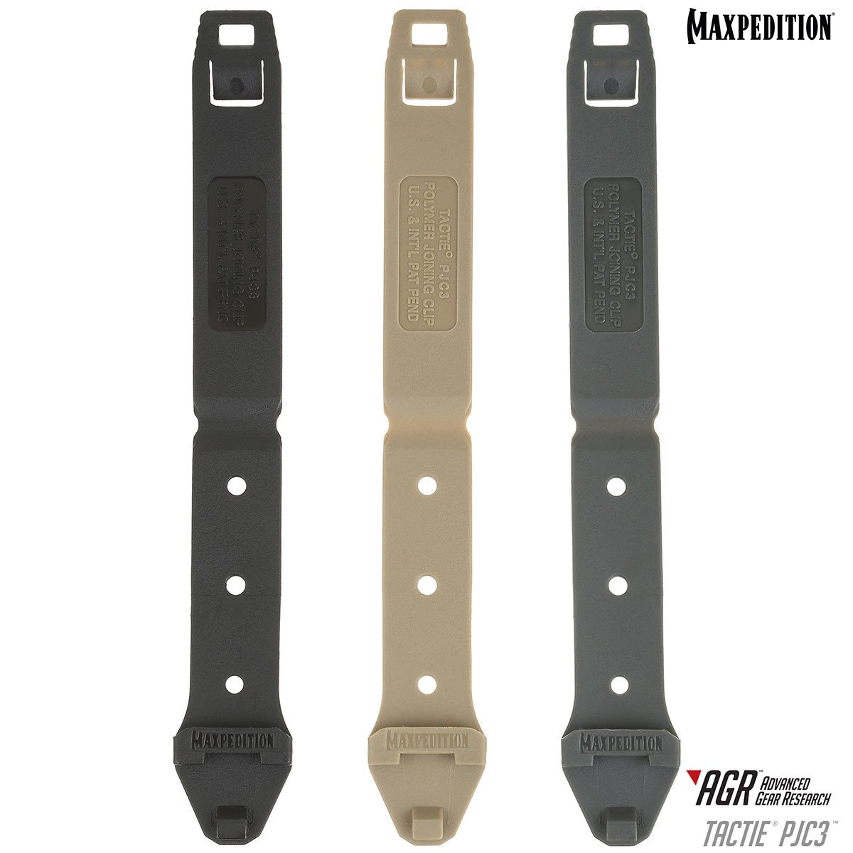 TACTIE PJC3 POLYMER JOINING CLIP (PACK OF 6) - MAXPEDITION, ATLAS, MOLLEE, PALS compability, Tactical, Outdoor, Hunting, Military Hardware Gear
