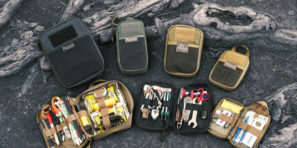 A variety of Pocket Organizers in rows of 2, showing off different sizes and colors.