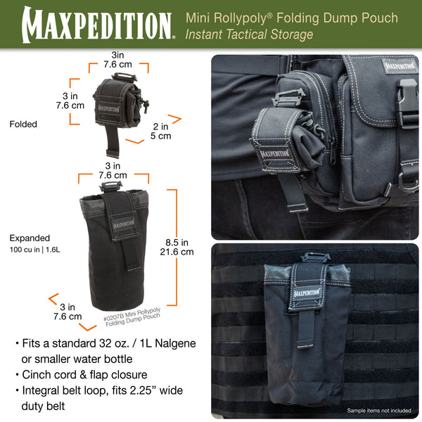 Mini Rollypoly Folding Dump Pouch (Buy 1 Get 1 Free. Mix and Match in Multiples of 2. All Sales Final.)