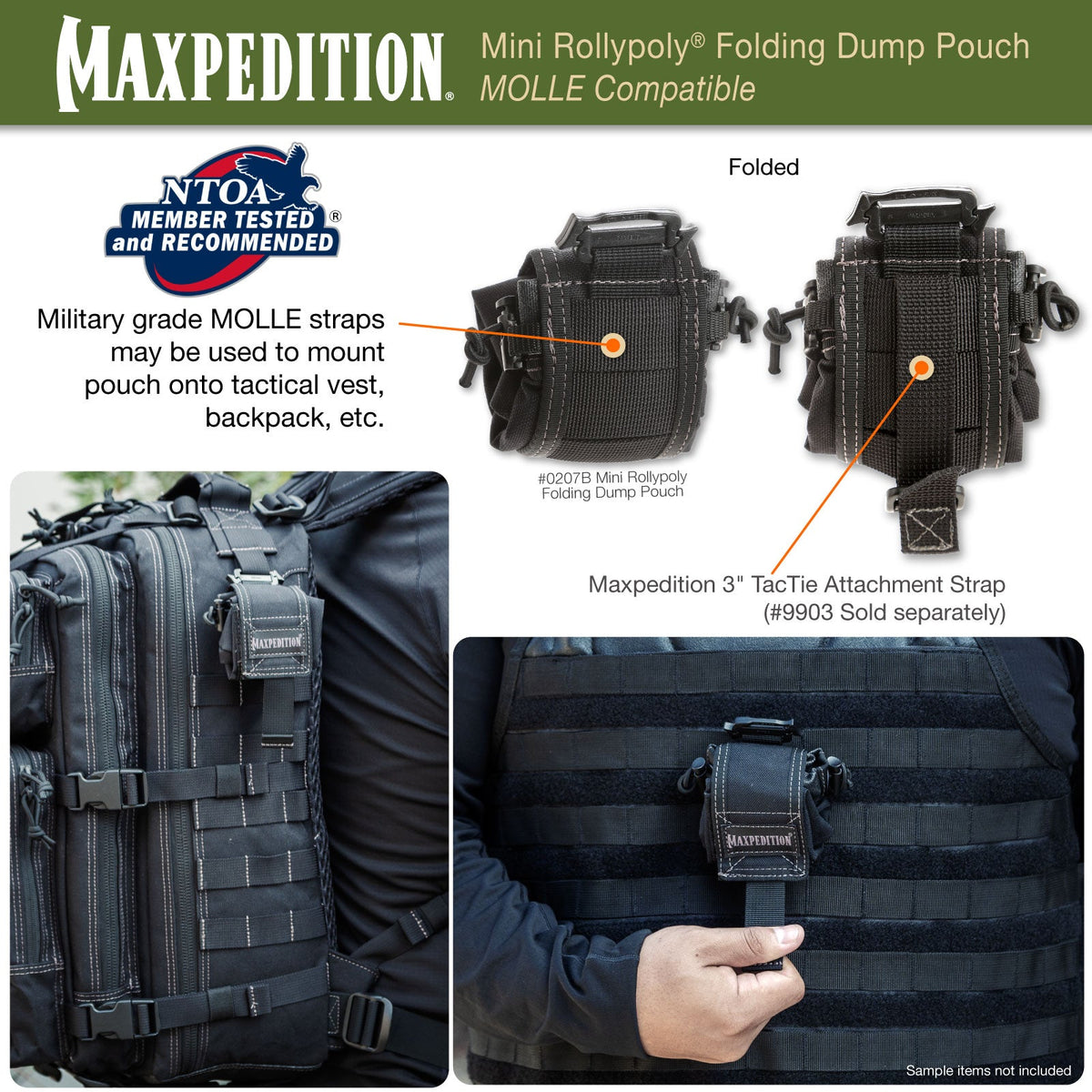Mini Rollypoly Folding Dump Pouch (Buy 1 Get 1 Free. Mix and Match in Multiples of 2. All Sales Final.)