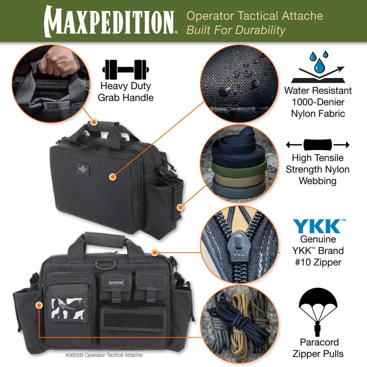 Operator Tactical Attache (Black) (Buy 1 Get 1 Free. Mix and Match in Multiples of 2. All Sales Final.)