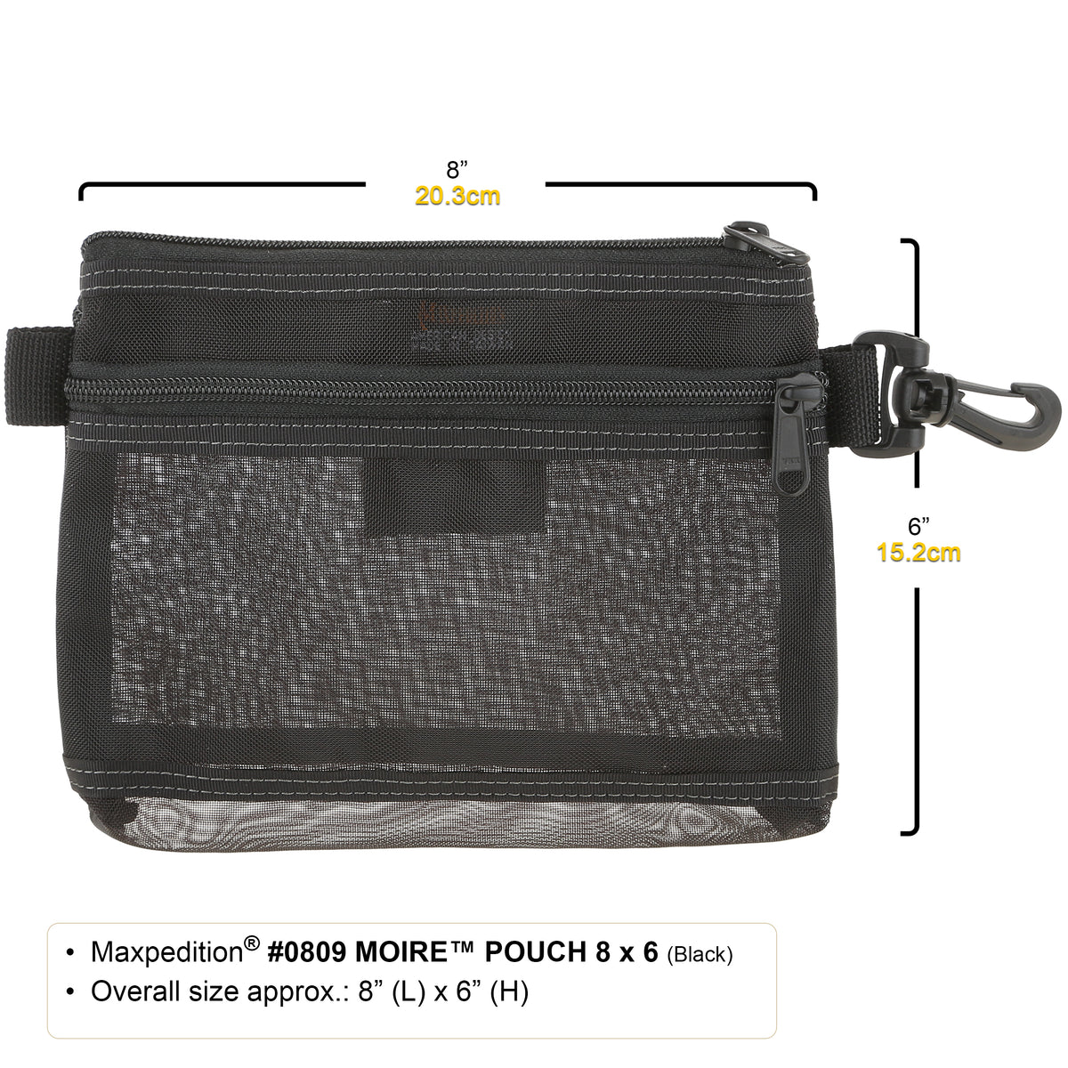 Moire Pouch 8" x 6"  (Black) (Buy 1 Get 1 Free. Mix and Match in Multiples of 2. All Sales Final.)