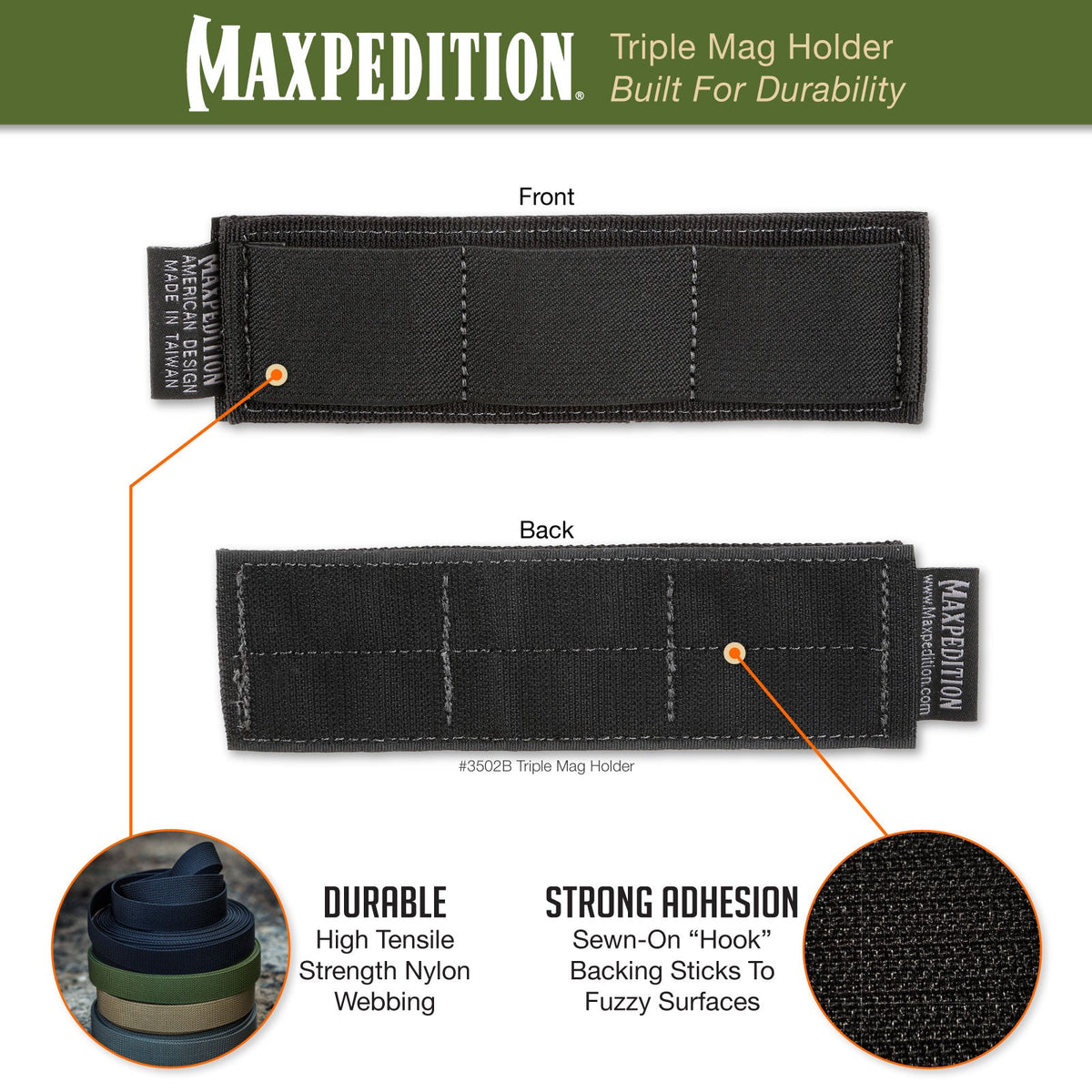 Triple Mag Holder  (Black) (Buy 1 Get 1 Free. Mix and Match in Multiples of 2. All Sales Final.)