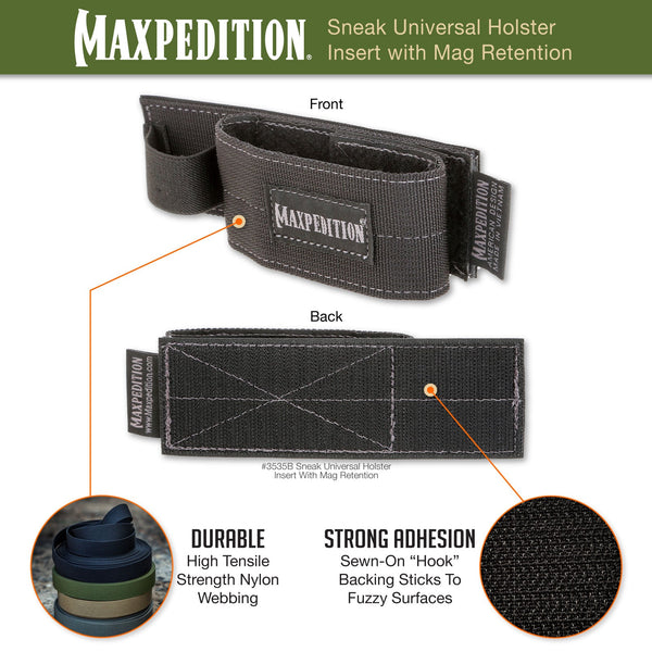 Sneak Universal Holster Insert With Mag Retention (Buy 1 Get 1 Free. Mix and Match in Multiples of 2. All Sales Final.)