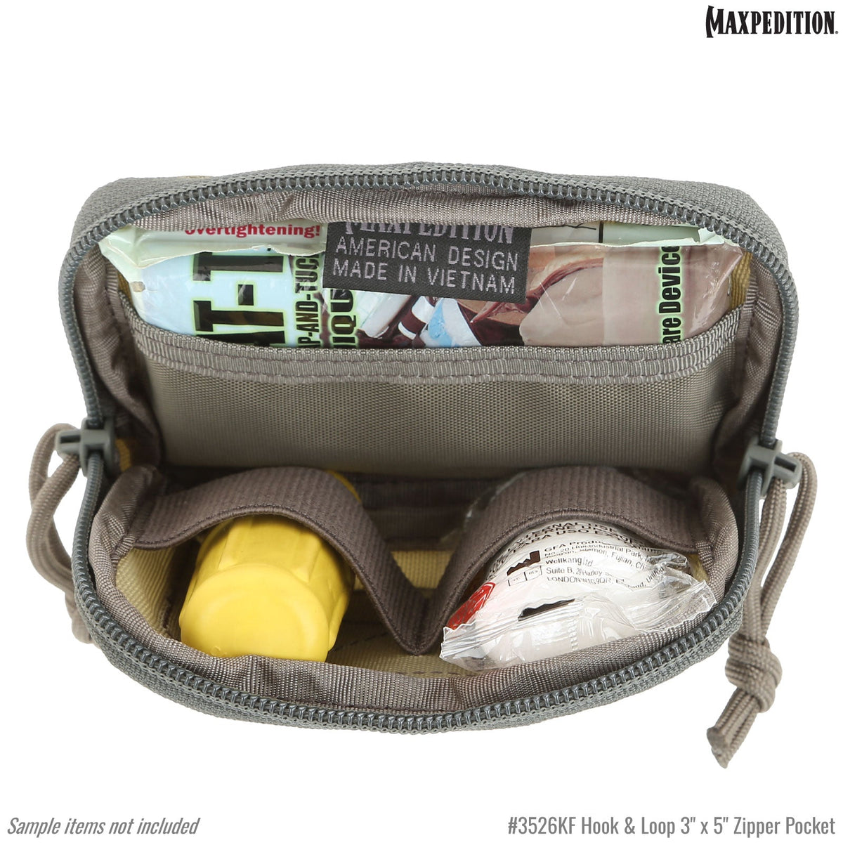 Hook & Loop 3" x 5" Zipper Pocket (Buy 1 Get 1 Free. Mix and Match in Multiples of 2. All Sales Final.)