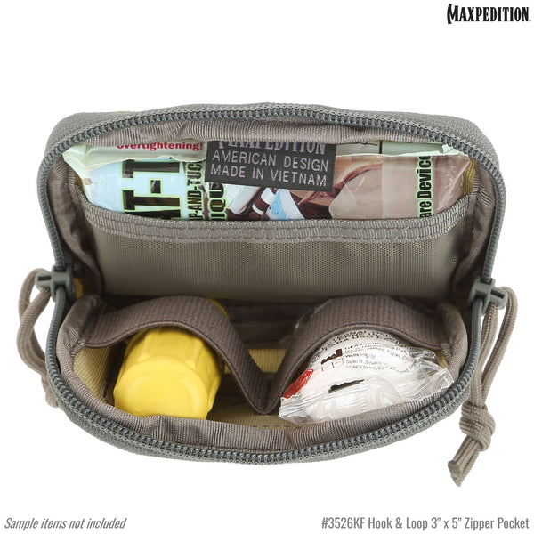 Hook & Loop 3" x 5" Zipper Pocket (Buy 1 Get 1 Free. Mix and Match in Multiples of 2. All Sales Final.)