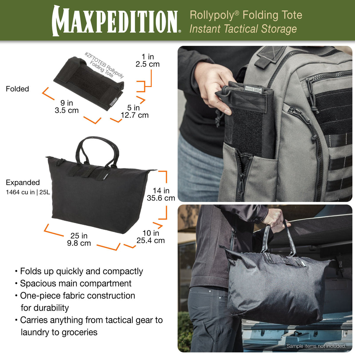 Rollypoly Folding Tote (CLOSEOUT SALE. FINAL SALE.)