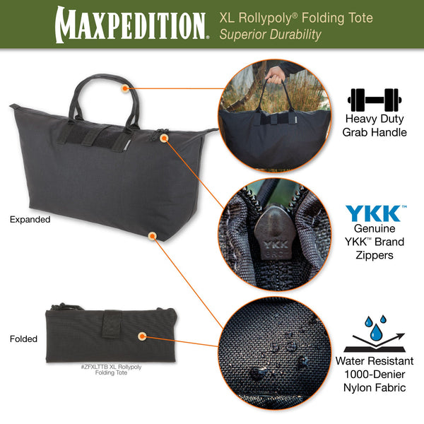 XL Rollypoly Folding Tote (CLOSEOUT SALE. FINAL SALE.)