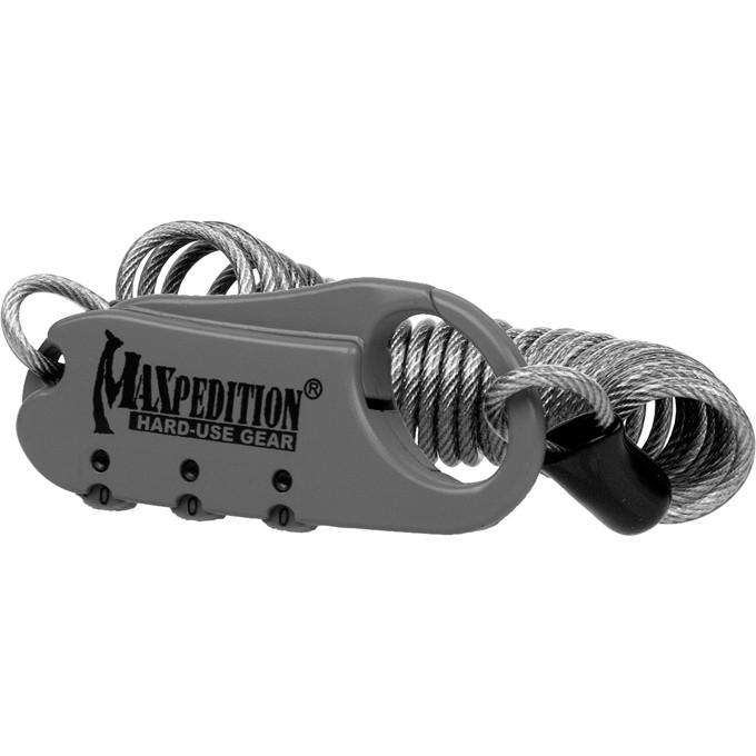 STEEL CABLE LOCK - MAXPEDITION, Military, CCW, EDC, Everyday Carry, Outdoors, Nature, Hiking, Camping, Police Officer, EMT, Firefighter, Bushcraft, Gear, Travel.