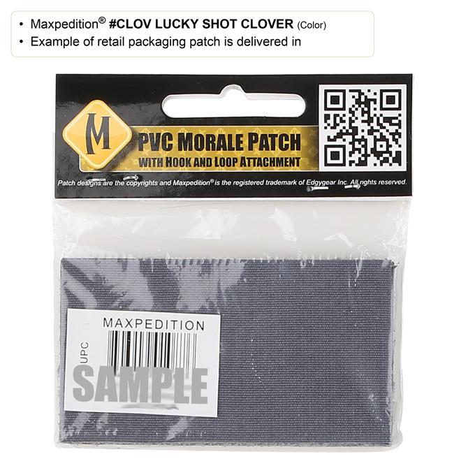 LUCKY SHOT CLOVER PATCH - MAXPEDITION, Patches, Military, CCW, EDC, Tactical, Everyday Carry, Outdoors, Nature, Hiking, Camping, Bushcraft, Gear, Police Gear, Law Enforcement