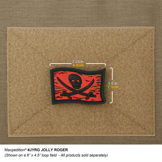 JOLLY ROGER PATCH - MAXPEDITION, Patches, Military, CCW, EDC, Tactical, Everyday Carry, Outdoors, Nature, Hiking, Camping, Bushcraft, Gear, Police Gear, Law Enforcement