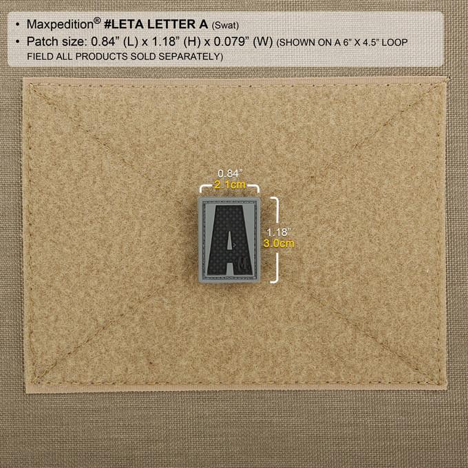 LETTER A PATCH - MAXPEDITION, Patches, Military, CCW, EDC, Tactical, Everyday Carry, Outdoors, Nature, Hiking, Camping, Bushcraft, Gear, Police Gear, Law Enforcement