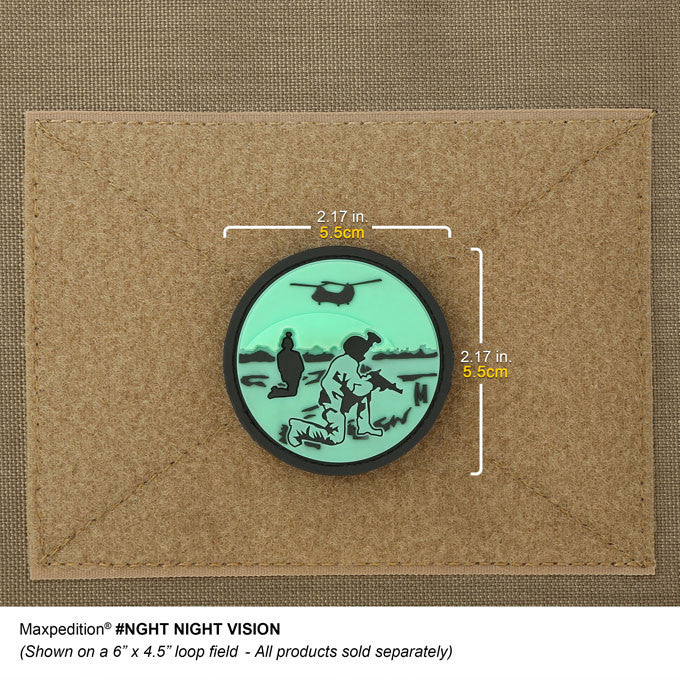 NIGHT VISION PATCH - MAXPEDITION, Patches, Military, CCW, EDC, Tactical, Everyday Carry, Outdoors, Nature, Hiking, Camping, Bushcraft, Gear, Police Gear, Law Enforcement