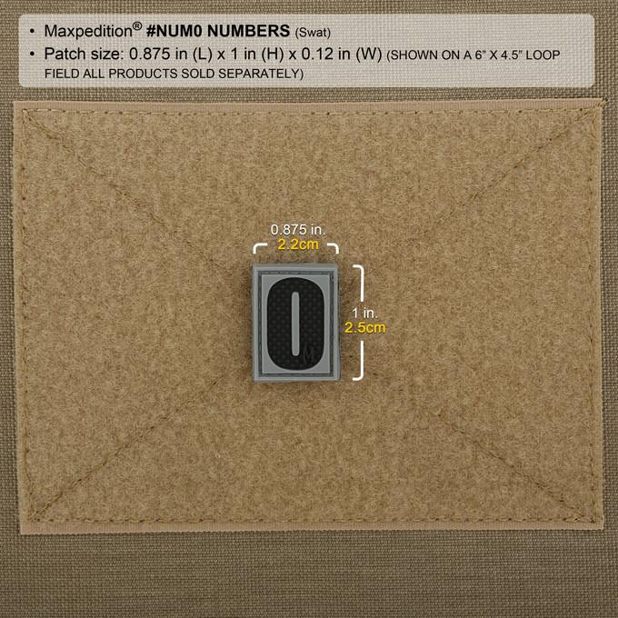NUMBER 0 PATCH - MAXPEDITION, Patches, Military, CCW, EDC, Tactical, Everyday Carry, Outdoors, Nature, Hiking, Camping, Bushcraft, Gear, Police Gear, Law Enforcement