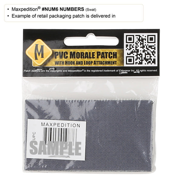 NUMBER 6/9 PATCH - MAXPEDITION, Patches, Military, CCW, EDC, Tactical, Everyday Carry, Outdoors, Nature, Hiking, Camping, Bushcraft, Gear, Police Gear, Law Enforcement