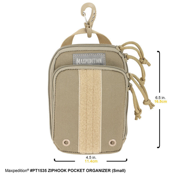 ZIPHOOK POCKET ORGANIZER (SMALL) - MAXPEDITION, Everyday Carry, EDC, Backpack, Tactical Gear, Law Enforcement, Police Gear, EMT, Tactical, Hiking, Camping, Outdoor, Essentials, Guns, Travel, Adventure, range.
