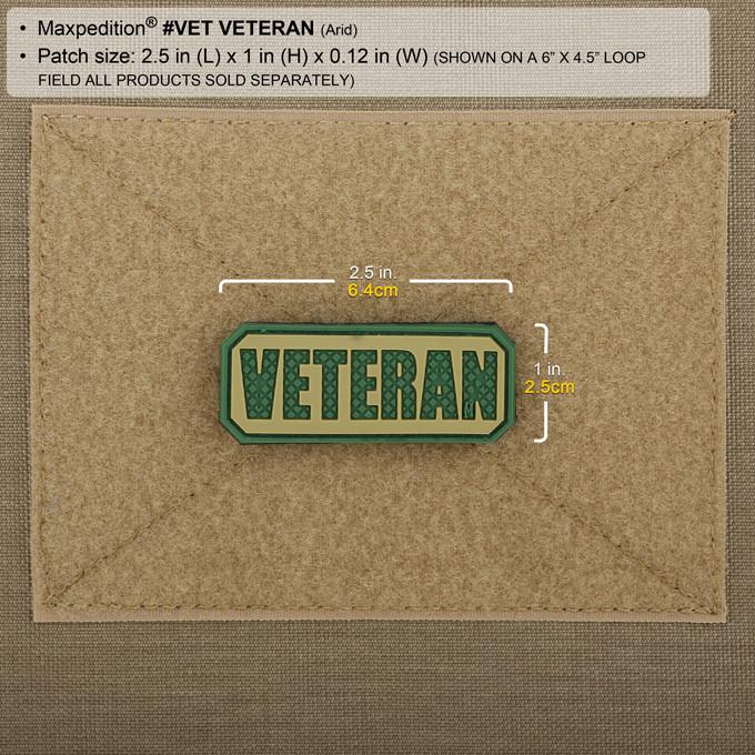 VETERAN PATCH - MAXPEDITION, Patches, Military, CCW, EDC, Tactical, Everyday Carry, Outdoors, Hiking, Camping, Bushcraft, Gear, Police Gear, Law Enforcement