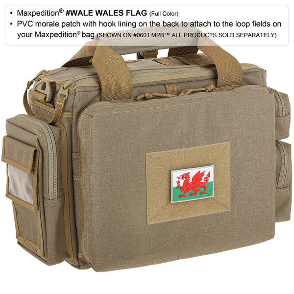 WALES FLAG PATCH - MAXPEDITION, Patches, Military, CCW, EDC, Tactical, Everyday Carry, Outdoors, Hiking, Camping, Bushcraft, Gear, Police Gear, Law Enforcement