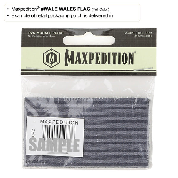 WALES FLAG PATCH - MAXPEDITION, Patches, Military, CCW, EDC, Tactical, Everyday Carry, Outdoors, Hiking, Camping, Bushcraft, Gear, Police Gear, Law Enforcement